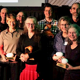 Anita Herbert of SIRCET (second from right) alongside other Kiwi Award recipients in June 2018